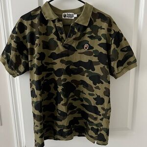 Men’s Bathing Ape Camo Polo (Large, Fits Medium)